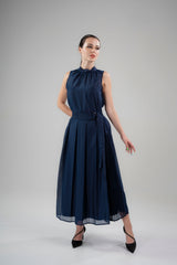 Nocturne Top – Midnight Blue Lyocell Organdi
